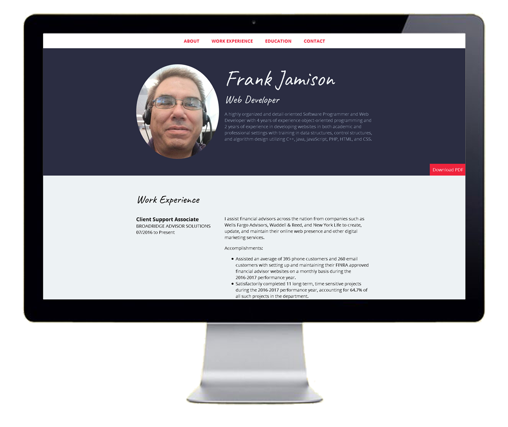 Lynda.com CSS Essential Training Resume Project